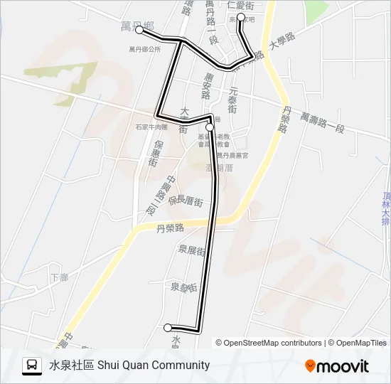 小黃公車702 Bus Line Map