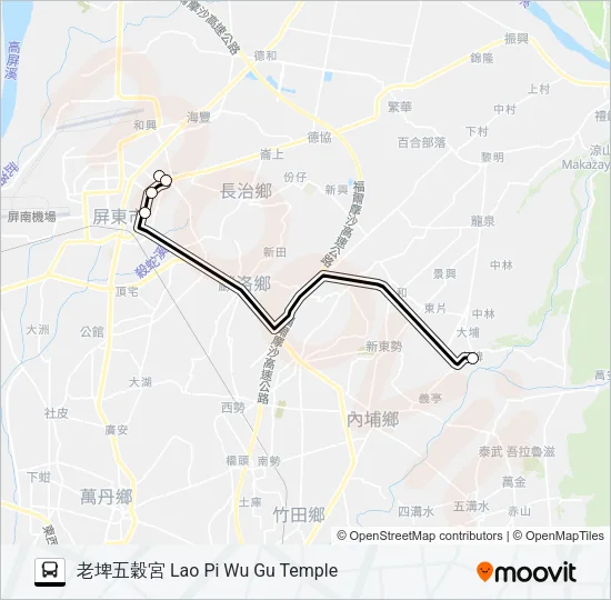 小黃公車705 Bus Line Map