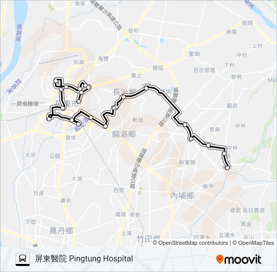 小黃公車705 bus Line Map