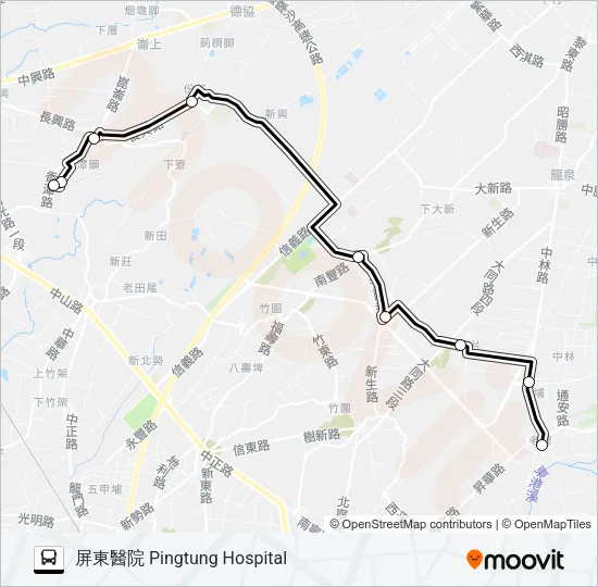 小黃公車705 Bus Line Map