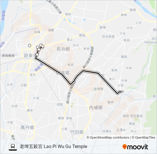 小黃公車705 bus Line Map