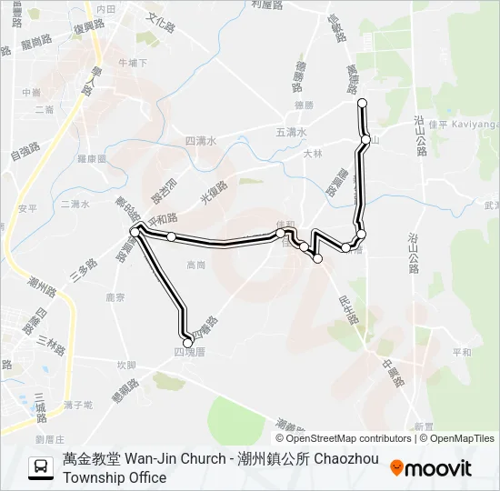 小黃公車708 Bus Line Map
