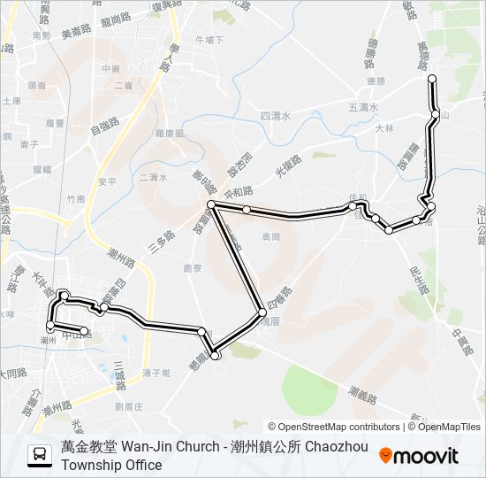 小黃公車708 bus Line Map