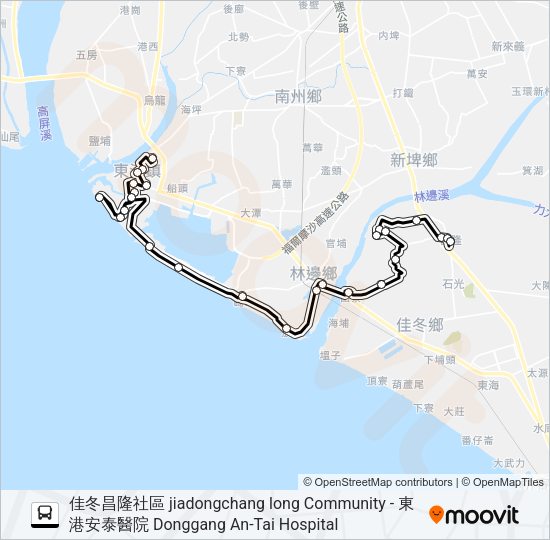 巴士小黃公車713的線路圖