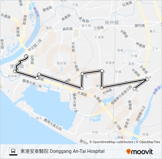 巴士小黃公車715的線路圖