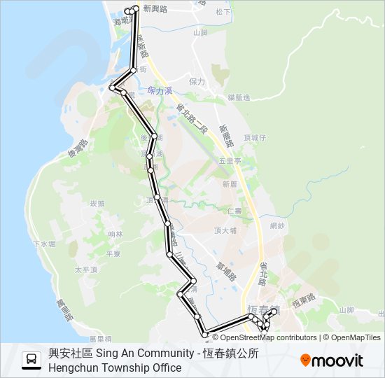 巴士小黃公車716的線路圖