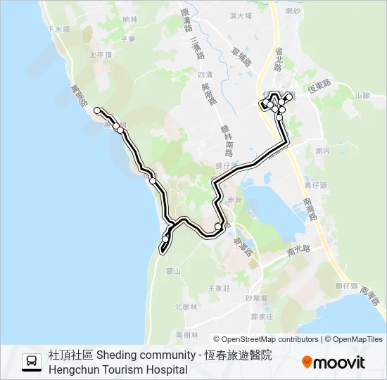 小黃公車720 Bus Line Map