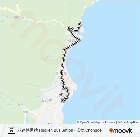 1132 Bus Line Map