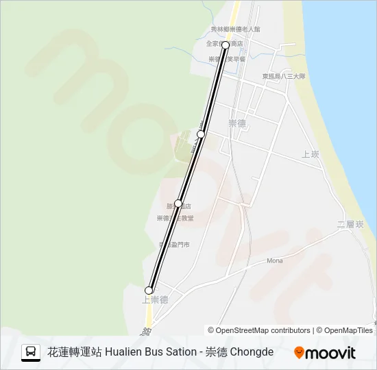 1132A Bus Line Map