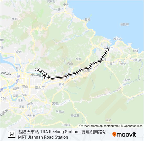 1573 bus Line Map