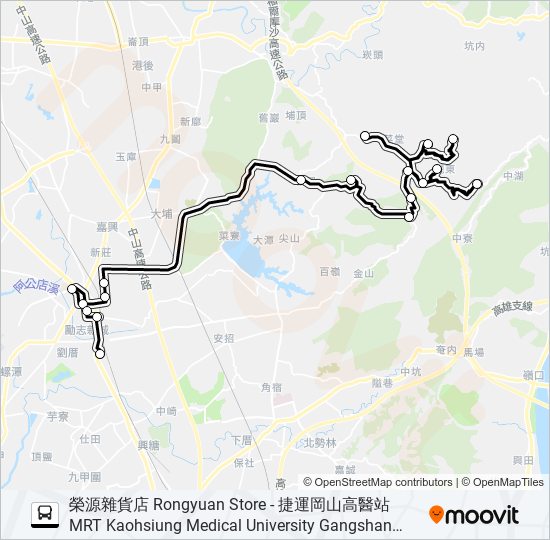 巴士T603D的線路圖