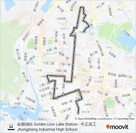 72 Bus Line Map