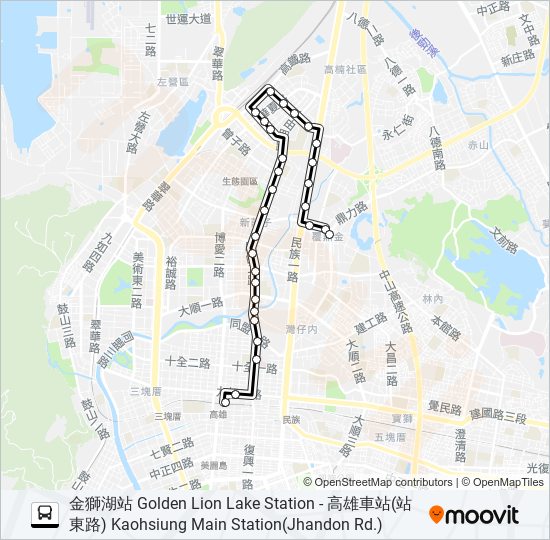 92自由幹線 bus Line Map