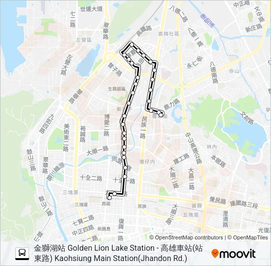 92自由幹線 Bus Line Map