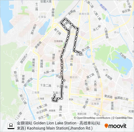 92自由幹線 Bus Line Map