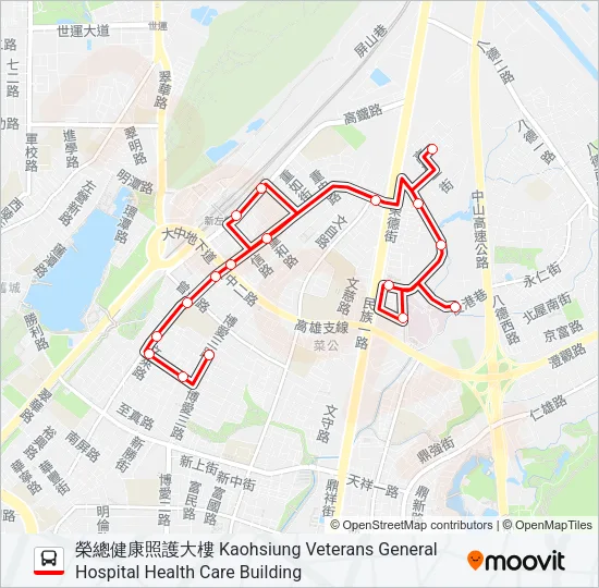 巴士紅50的線路圖