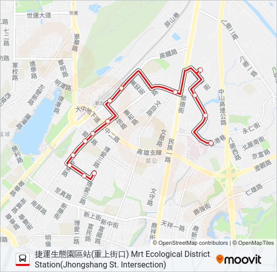 紅50 bus Line Map