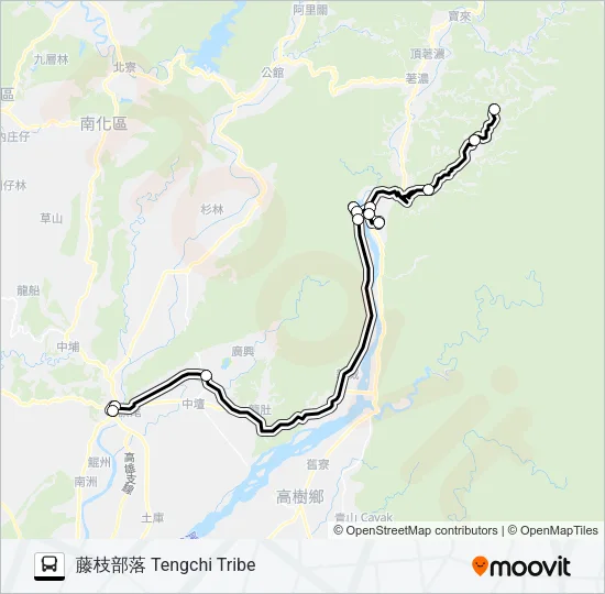 T518寶山-旗山醫院 Bus Line Map