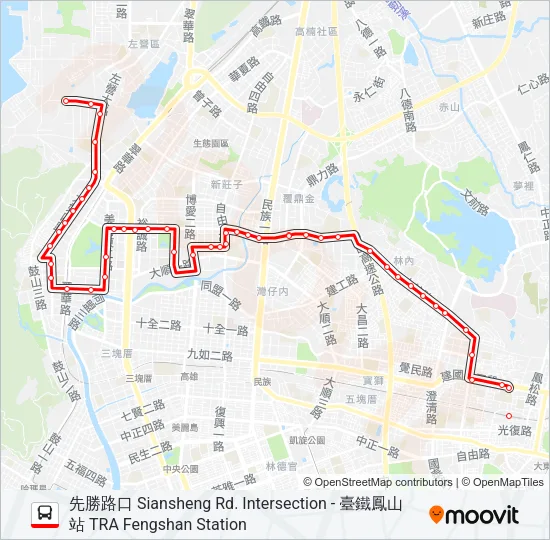紅33明誠幹線 Bus Line Map