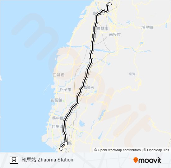 1625D bus Line Map