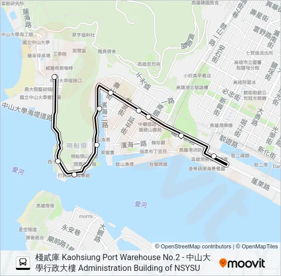 橘1A Bus Line Map