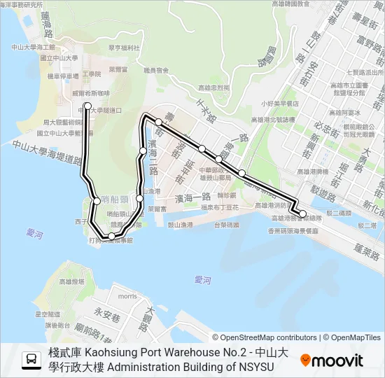 橘1A Bus Line Map