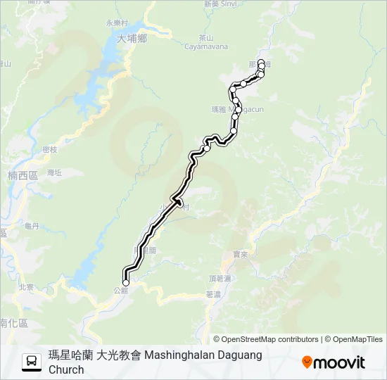 T515(延駛衛生所)(週一至周四行駛) Bus Line Map