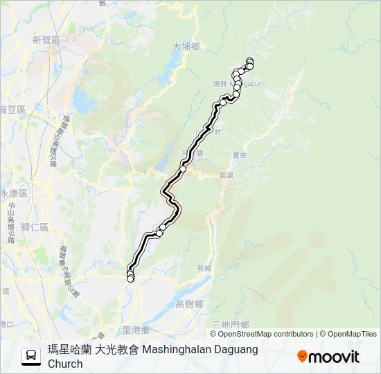 T512(周一至周六行駛) Bus Line Map