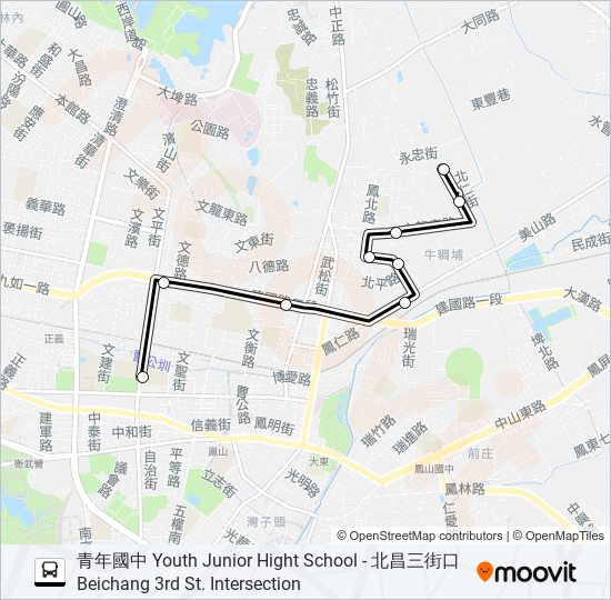 5區間1 bus Line Map