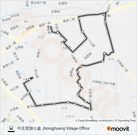 巴士橘21的線路圖