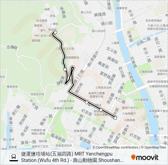 56B Bus Line Map