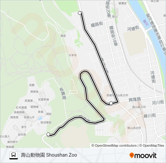 巴士56C的線路圖