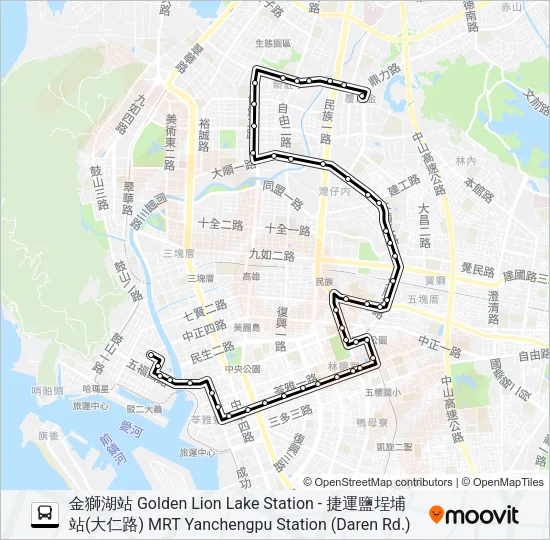 168環東區間 Bus Line Map