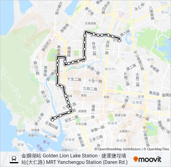 168環西區間 bus Line Map