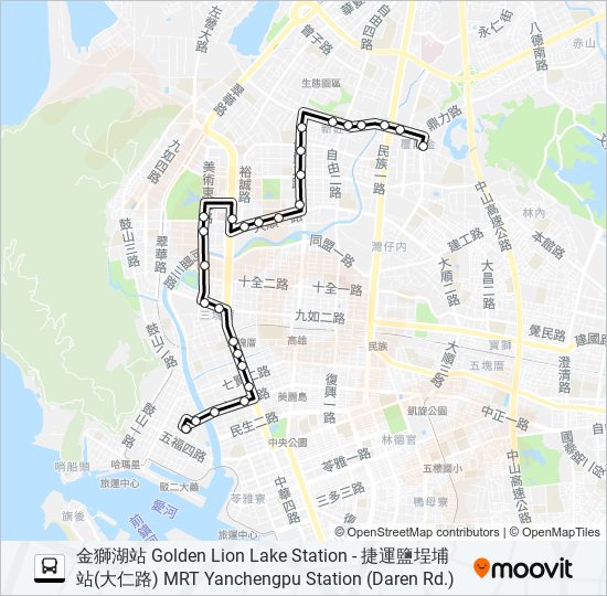 168環西區間 bus Line Map