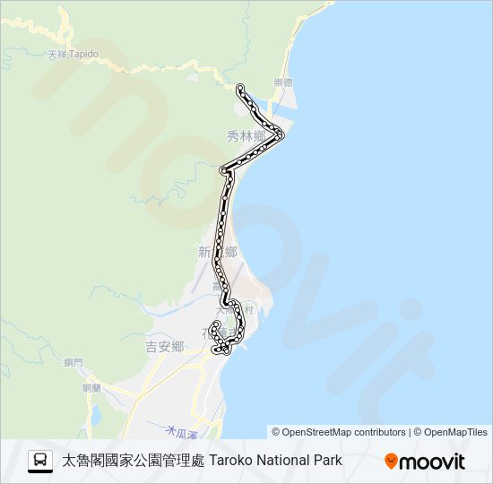 巴士1141A的線路圖