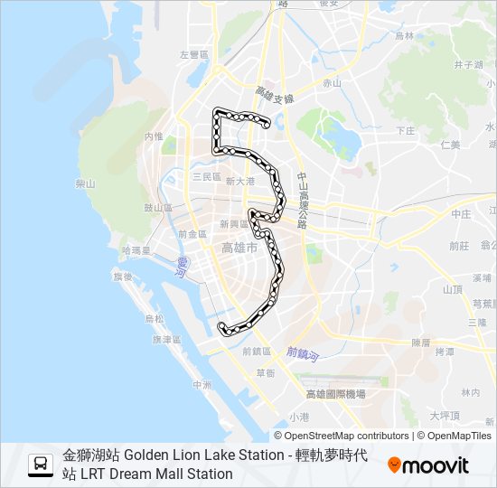 巴士168環東的線路圖