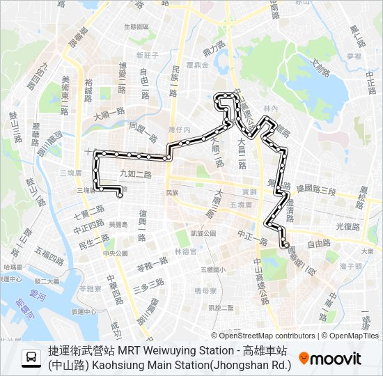 巴士53的線路圖