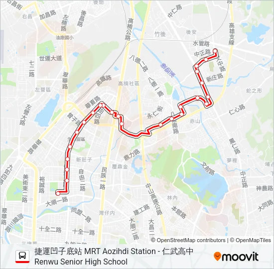 紅62A Bus Line Map