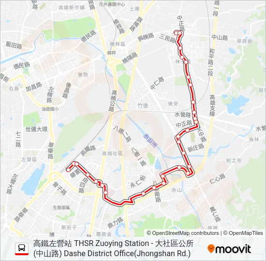 紅62B Bus Line Map