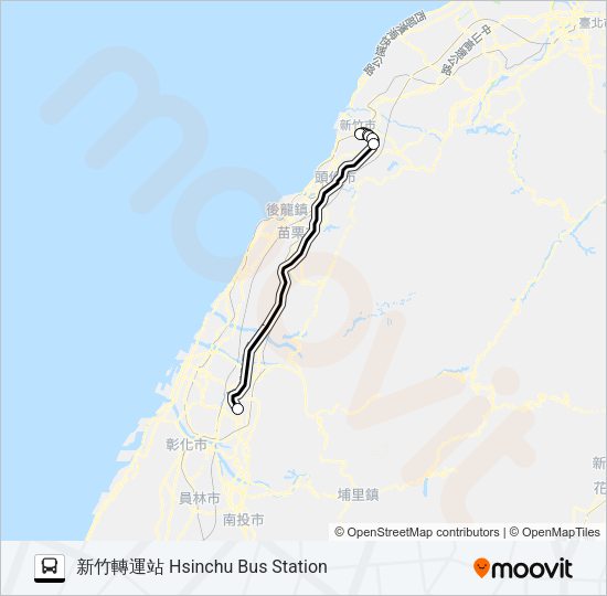巴士1866C的線路圖