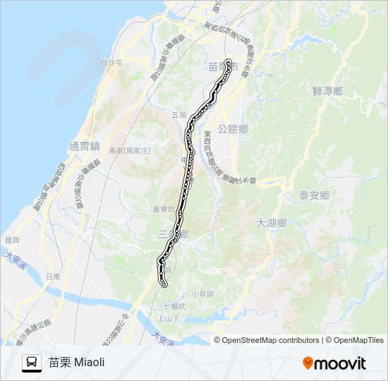 巴士5664A的線路圖