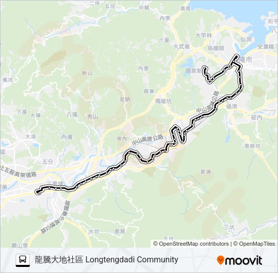 巴士1032的線路圖