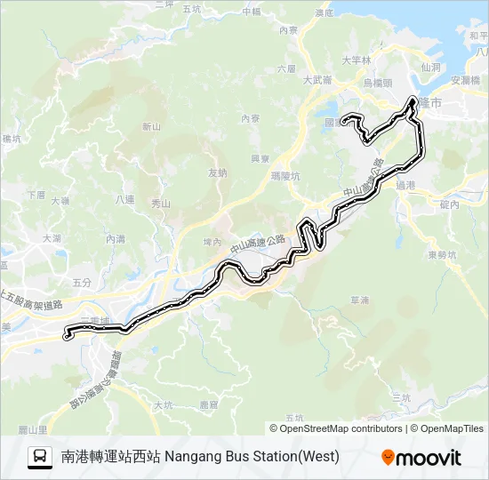 巴士1032的線路圖