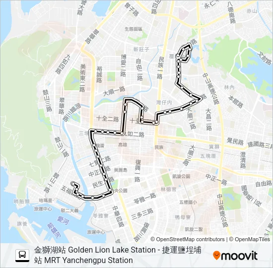 巴士33(6:33繞駛後指部)的線路圖
