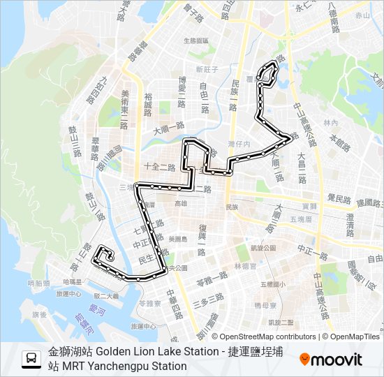 巴士33(6:33繞駛後指部)的線路圖