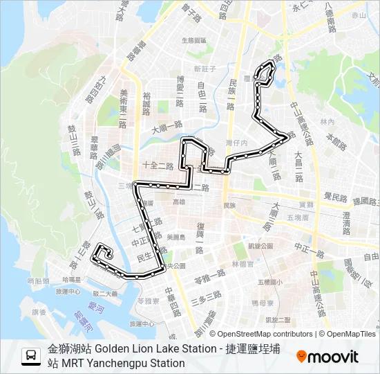 巴士33(6:33繞駛後指部)的線路圖