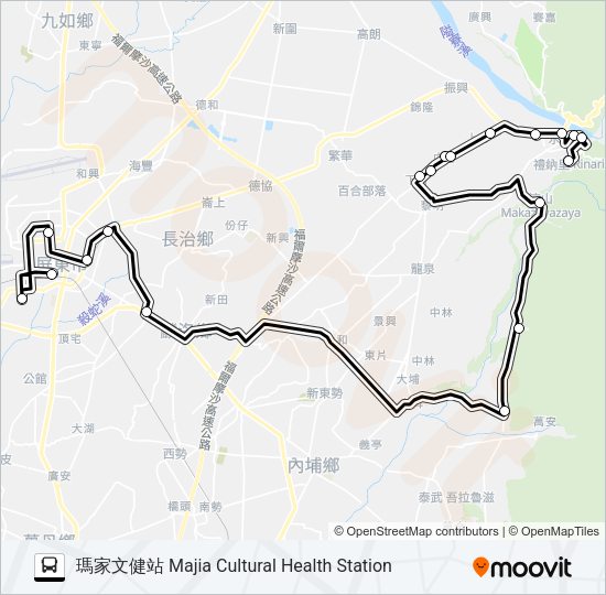 巴士幸福瑪家2路的線路圖