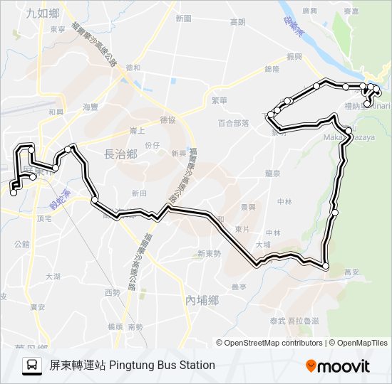 巴士幸福瑪家2路的線路圖