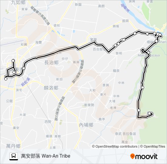 巴士幸福瑪家3路的線路圖